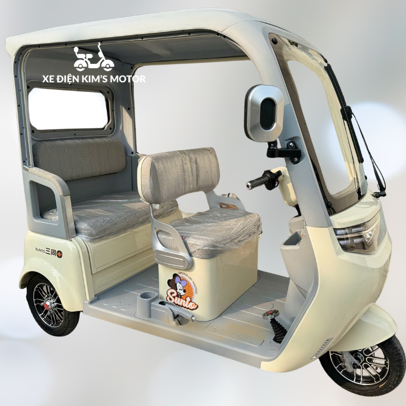 Xe điện 3 bánh có mái che Ninh Thuận